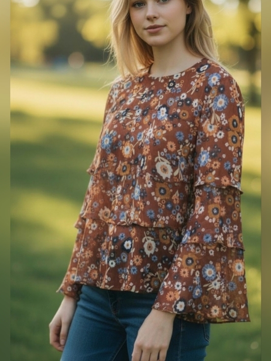 INC International Concepts Tops - INC International Concepts Floral Blouse Medium #BL8